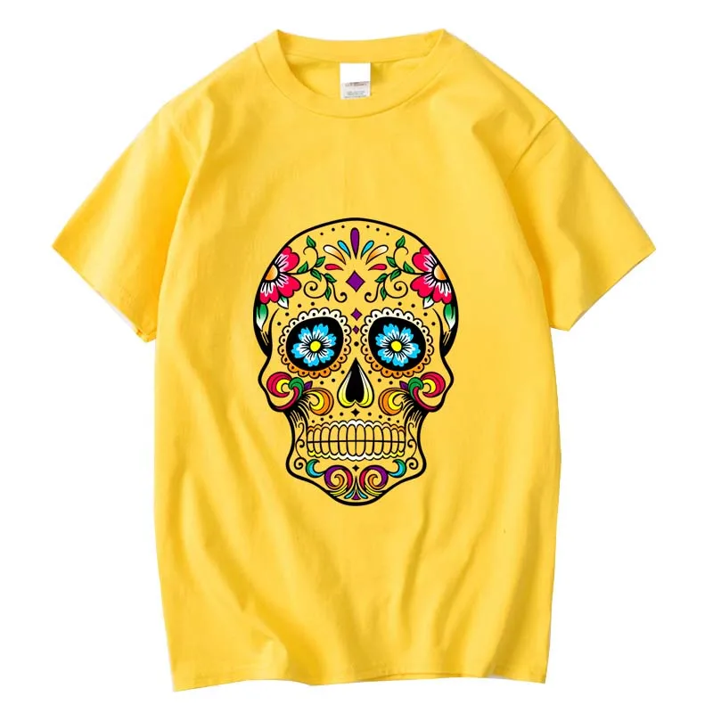 Top Trends: XINYI Men's T-shirt High Quality100% CottonT-shirt Street Style Loose Cool Skull Printed Men T Shirt Casual Short Sleeve For Men Shoppable Styles