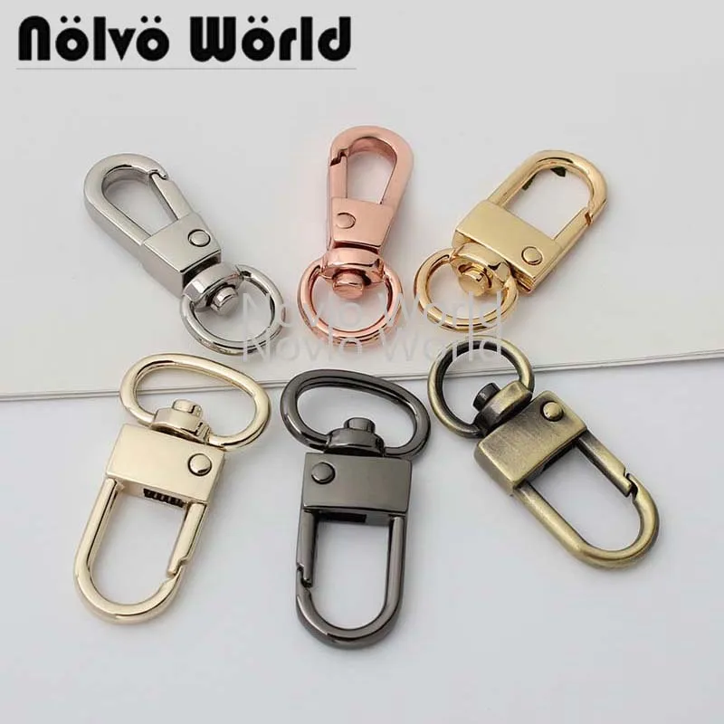 Top Trends: 50pieces 3 Size 7 Colors 9mm 14mm Rose Gold Metal Polisheded Small Snap Hook Clasp Clip For Bag Chain Sewing Shoppable Styles