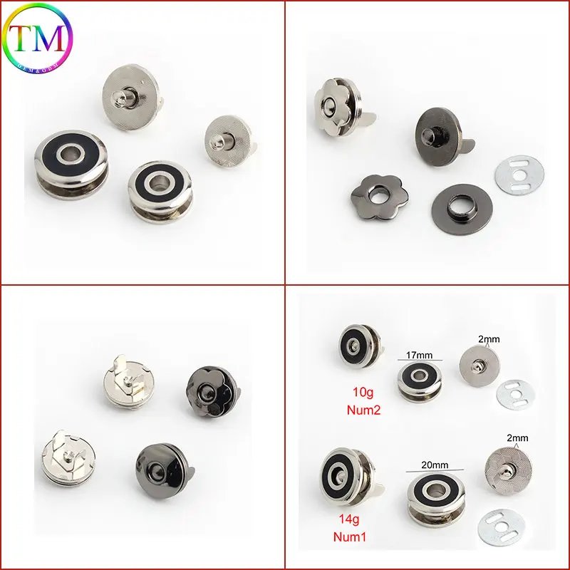 Top Trends: 10-50 Pieces Metal Snap Buttons Clothing Buttons Fastener Press Stud Magnetic Buttons Diy Leather Craft Clothes Accessories Shoppable Styles