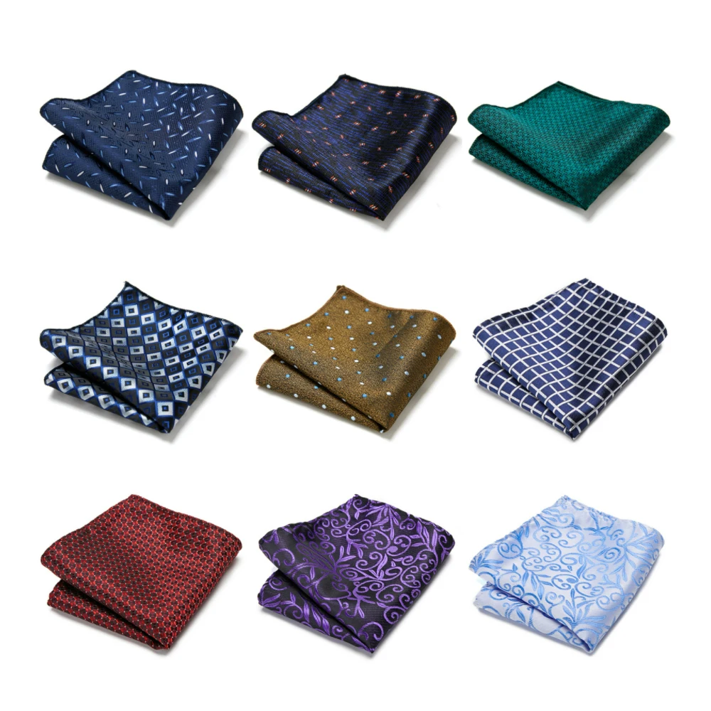 Top Trends: 126 Many Color Newest Design Woven Silk Handkerchief Pocket Square Male Brown Clothing Accessories Polka Dot Fit Group Shoppable Styles