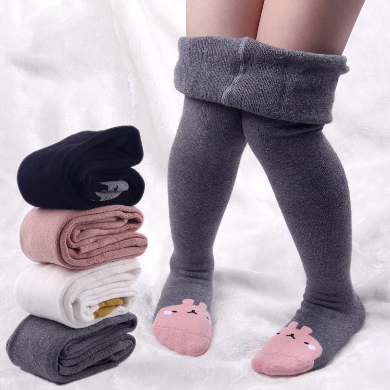 Top Trends: 0-7T Kid Girl Tights Baby Stockings Autumn Baby Tights Winter Warm Child Pantyhose Cotton Pants Candy Color Cute Girls Trousers Shoppable Styles