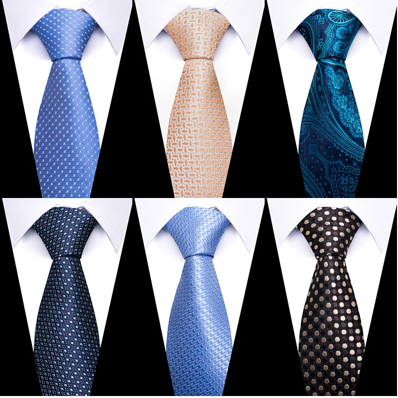 Top Trends: 8 Cm Tie Men Gravatas Classic Many Color Newest Design Silk Necktie Shirt Accessories Striped Sky Blue Man&#039;s Office Shoppable Styles