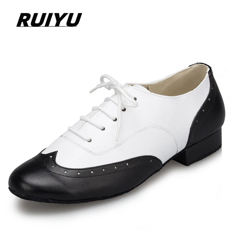 Top Trends: Men's Modern Dance Shoes Performance Competition Standard Sports Shoes Soft Sole 2.5cm With Rumbal Latin Dance Shoes New Shoppable Styles