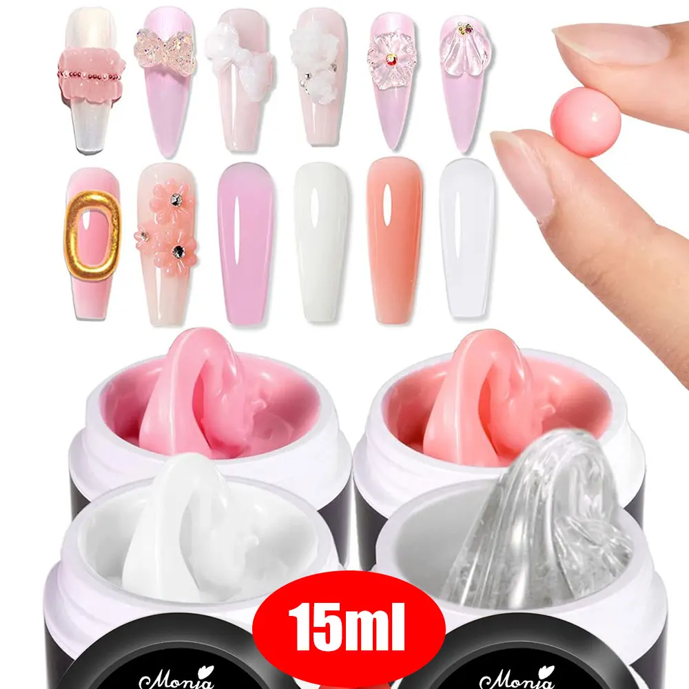 Top Trends: 15 / 5ml Clear / White / Pink Non-Stick Building / Extension Solid Gel 7-in-1 Jelly Glue For Acrylic Nails Soak Off UV / Led Tips Gel %gy5 Shoppable Styles