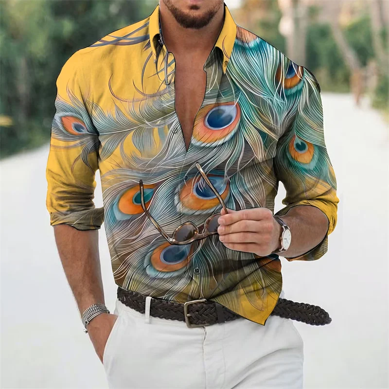 Top Trends: Fashion Men's New Feather Graphic Casual Comfortable High Quality Fabric Street Sports Party 2023 Spring Summer Plus Size Shoppable Styles - Image 2