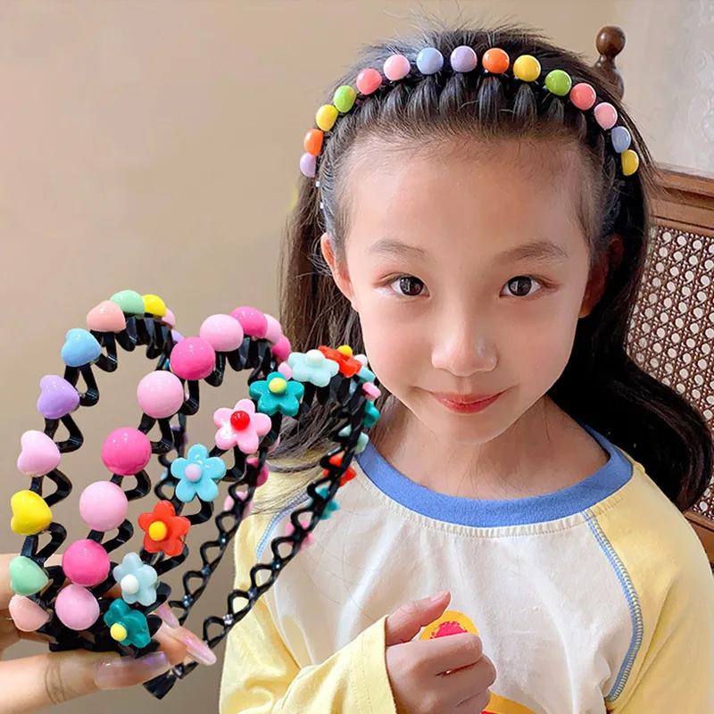 Top Trends: Cute Colorful Flower Round Star Heart Wave Metal Hairband For Girls Lovely Hair Decorate Headband Kids Sweet Hair Accessories Shoppable Styles