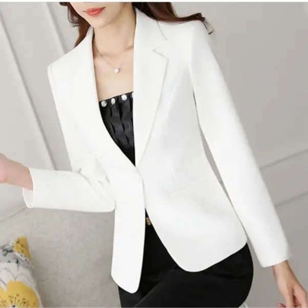 Top Trends: Suit Female Spring And Autumn Style Fashion Self-cultivation Casual Ladies Regular Single Breasted Solid Color One Button Shoppable Styles - Image 5