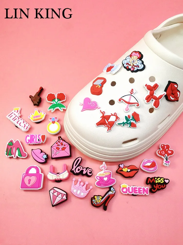 Top Trends: God Of Love PVC Shoe Charms Colorful Diy Buckle Decoration Funny Clog Shoe Clip Ornaments Women Croc Pin Accessories Kids Gifts Shoppable Styles