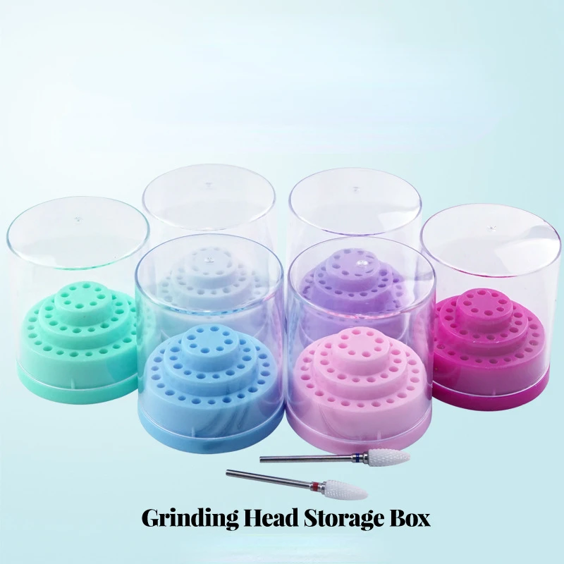 Top Trends: 48 Holes Nail Art Drill Bit Box Holder Sanding Head Display Stand Storage Rack Milling Cutter For Manicure Tool Shoppable Styles