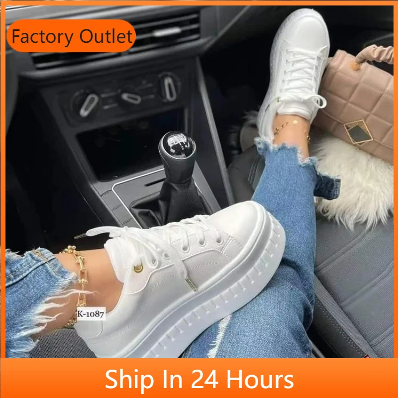 Top Trends: White Shoes Casual Shoes For Women 2023 New Platform Sneakers Solid Color Ladies Footwear Trend Lightweight PU Vulcanized Shoes Shoppable Styles