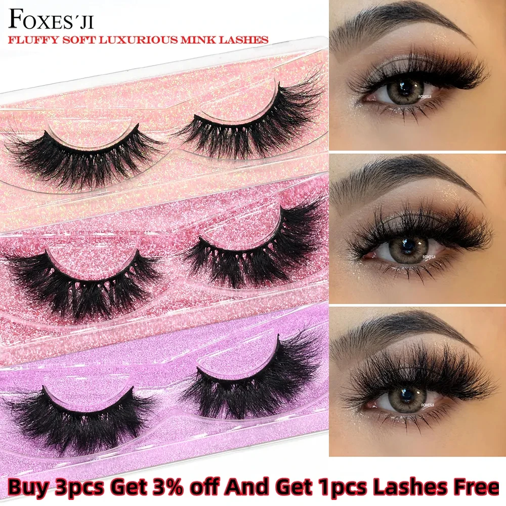 Top Trends: FOXESJI 3D Mink Lashes False Eyelashes Fluffy Thick Cross Wispy Natural Eye Lashes Mink Soft Lash Extension Supplies Makeup Set Shoppable Styles