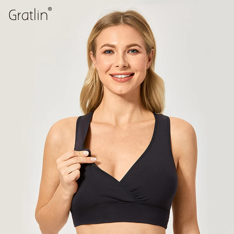 Top Trends: Gratlin 2PCS Maternity Nursing Sleep Bra Soft Breastfeeding Maternal Support Wrap Wirefree Prevent Sagging Plus Size XS S M L XL Shoppable Styles