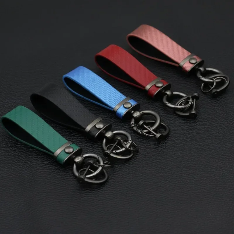 Top Trends: Carbon Fiber Keychain For Men And Women Retro Vintage High-end Key Chains Keyring Car Logo Key Ring Gift Shoppable Styles - Image 3