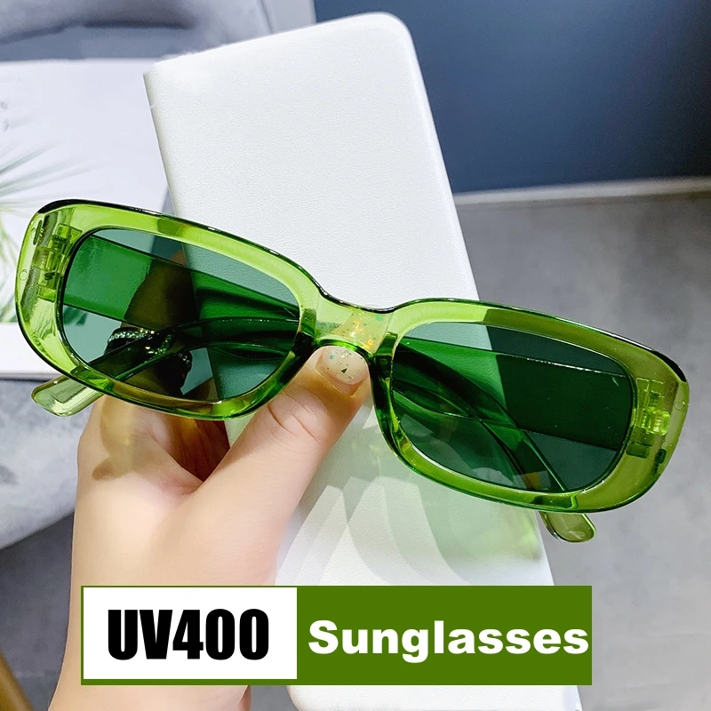 Top Trends: Women Men Vintage Sports Sunglasses Fashion Design Small Rectangle Sun Glasses Shades New Outdoor Eye Protection UV400 Goggles Shoppable Styles