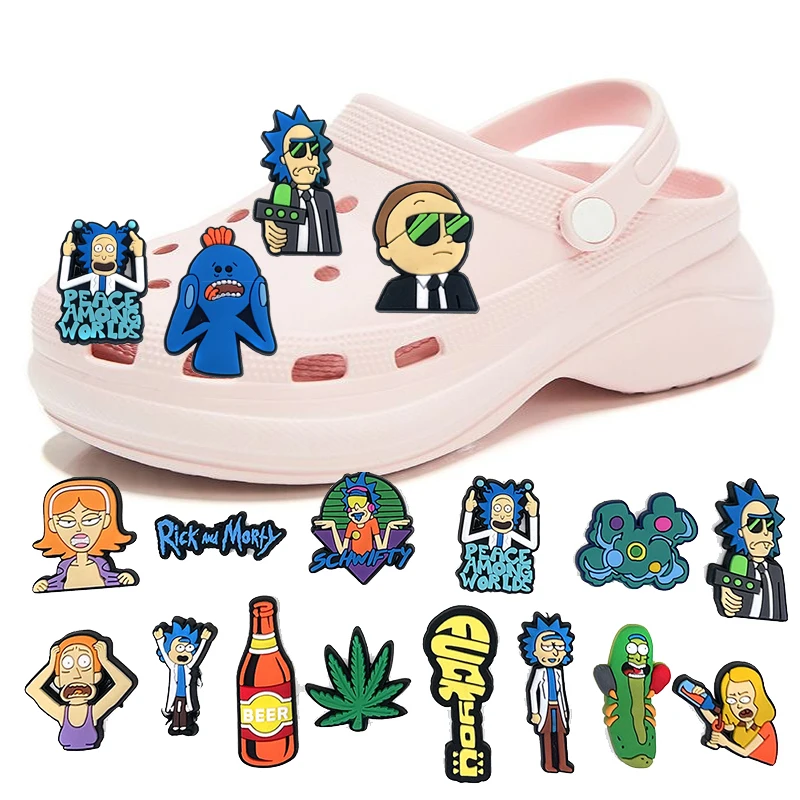 Top Trends: Beast Kingdom Rick And Morti PVC Croc Charms Anime Shoe Accessories Jibz Fashion Boys Sandals Shoe Buckle DIY Wrist Strap Buckle Shoppable Styles