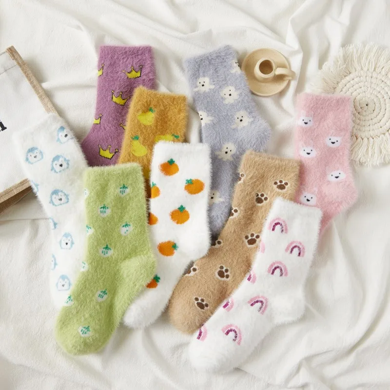 Top Trends: New Socks Cute Harajuku Japanese-style Kawaii Cotton Women Socks Thickened Warm Men Socks Cashmere Sock Velvet Sleeping Socks Shoppable Styles