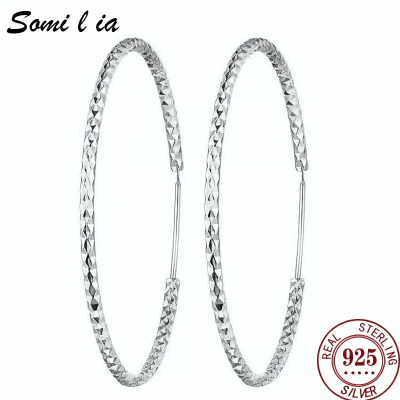 Top Trends: Somilia - Fashion Women's Hoop Earrings, New Collection 100% 925 Sterling Silver Jewelry 24K Golden серьги кольца For Women Shoppable Styles