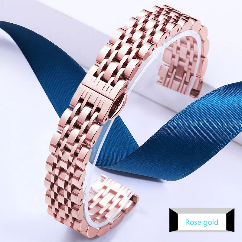 Top Trends: Watch Band 10mm 12mm 14mm 16mm 18mm 20mm 22mm High Quality 316L Stainless Steel Shining Watch Strap ремешок для часов Shoppable Styles