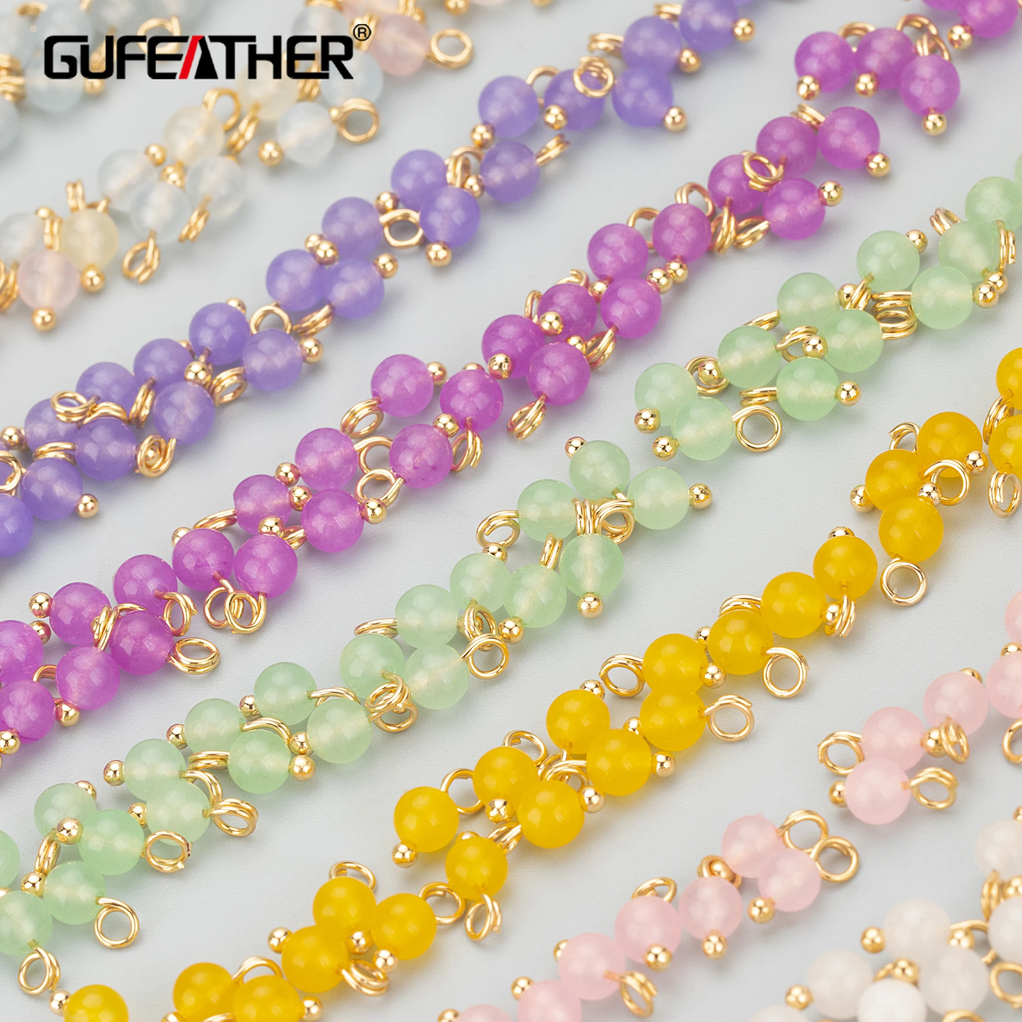 Top Trends: GUFEATHER MC97, jewelry Accessories, 18k Gold Plated, copper, natural Stone, hand Made, charm, diy Pendants, jewelry Making, 50pcs / lot Shoppable Styles