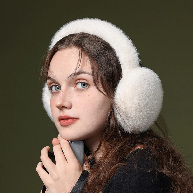 Top Trends: Soft Plush Ear Warmer Winter Warm Earmuffs For Women Men Fashion Solid Color Earflap Outdoor Cold Protection Ear-Muffs Ear Cover Shoppable Styles