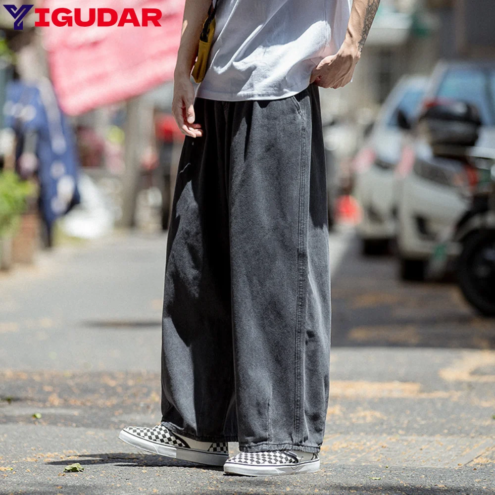 Top Trends: Men Jeans Wide Leg Denim Cargo Jean Pants Loose Straight Baggy Men&#039;s Jeans Hip Hop Streetwear Skateboard Neutral Denim Trousers Shoppable Styles