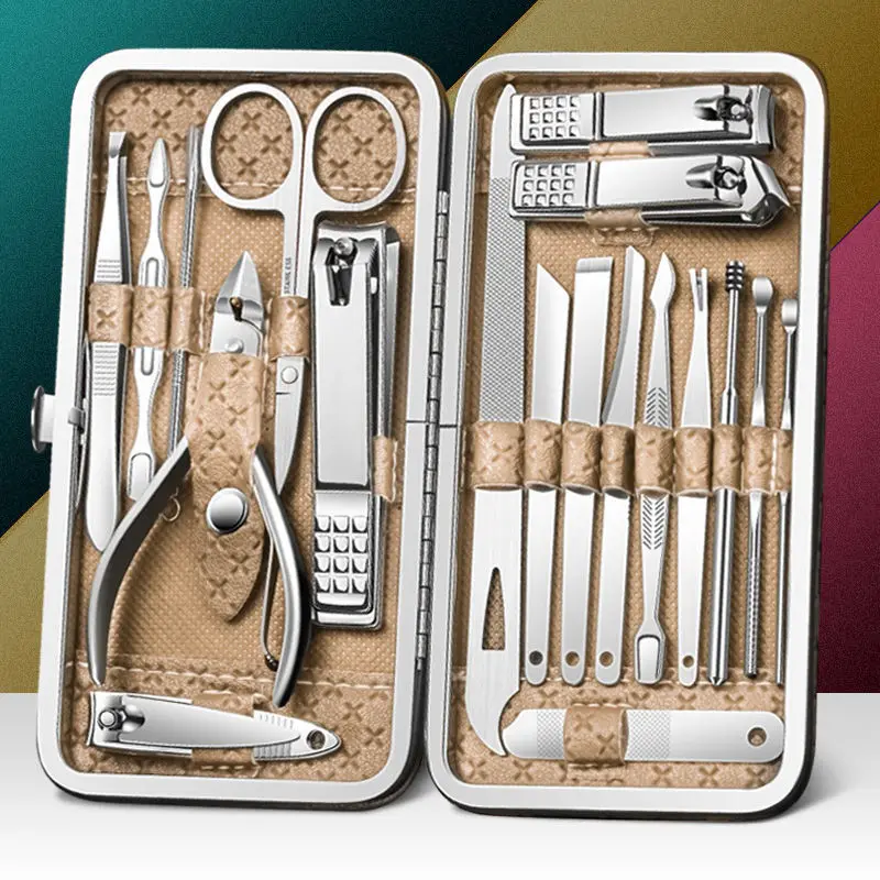 Top Trends: 8 / 9 / 11 / 12 / 16 / 19Pcs Nail Clipper Sets Manicure Cutters Household Stainless Steel Earpick Earpick Pedicure Toe Nail Scissors Tools Shoppable Styles