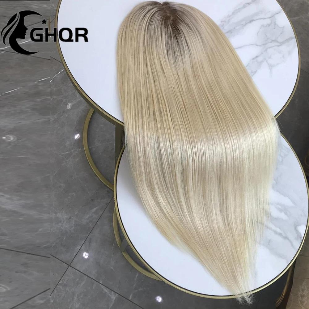 Top Trends: Ash Blonde Lace Front Human Hair Full Lace Wigs Glueless Straight 13x6 HD Transparent Lace Frontal Wigs For Women Preplucked Shoppable Styles