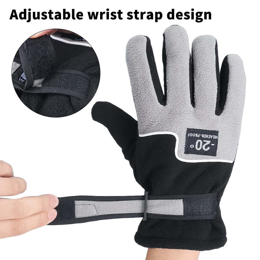 Top Trends: Outdoor Sports Gloves Winter Warm Polar Fleece Thermal Touchscreen Glove Cycling Skiing Hking Motorcycling Glove For Men Women Shoppable Styles - Image 3