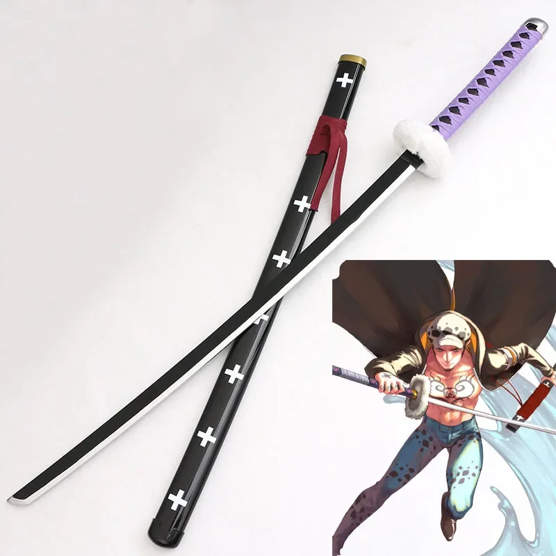 Top Trends: Cosplay Trafalgar Law Wood Katana Weapon Role Play Trafalgar D Water Law Red / Purple / White Style 104cm Sword Shoppable Styles