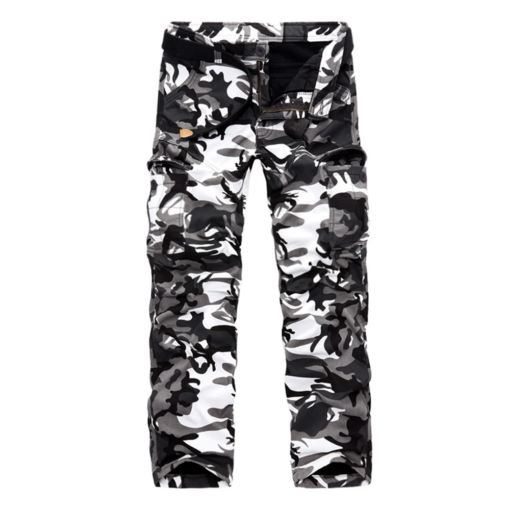 Top Trends: HoHigh Quality Men's Jeans Camouflage Hunting Pants Multi-pocket Men's Army Pants (without Belt) Shoppable Styles