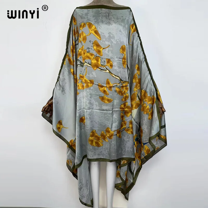 Top Trends: WINYI African Kaftan Beach Cover Up Beach Wear Oversize Boho Clothing Bathing Suit Robe Party Holiday Women Christmas Clothing Shoppable Styles