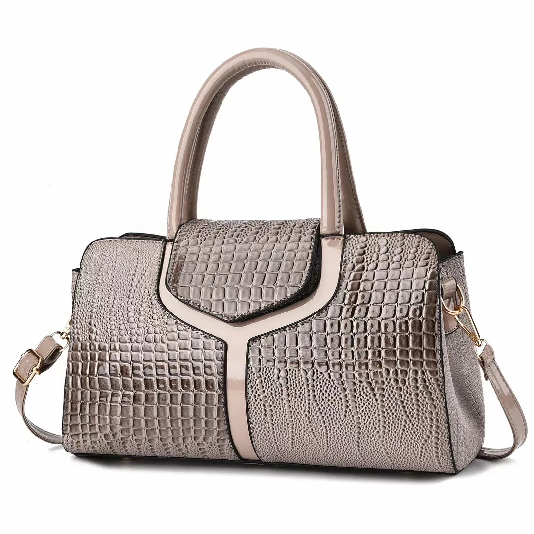 Top Trends: Crocodile Pattern Texture Leather Handbag Fashion Pillow Shoulder Bag Light Luxury Handheld Portable Versatile Satchel Tote Bags Shoppable Styles - Image 4