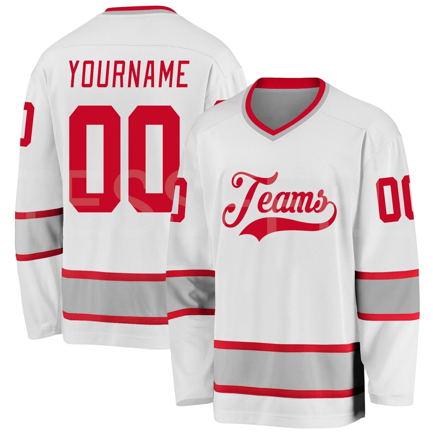 Top Trends: Newest Custom Name Hockey Jersey Suits Team Logo Tattoo Tracksuit V-Neck Long Sleeves Retro 3DPrint Pullover Harajuku Casual AX9 Shoppable Styles