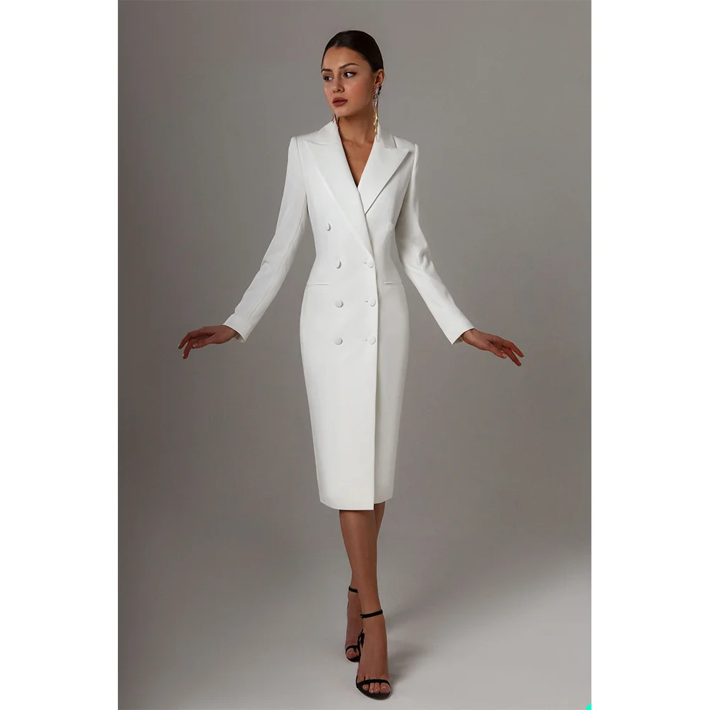 Top Trends: Women&#039;s Knee Length Blazer Suit Party Prom Gown Long Style Dress Customize Spring Fashion Office Lady Wear 1 Pcs Shoppable Styles