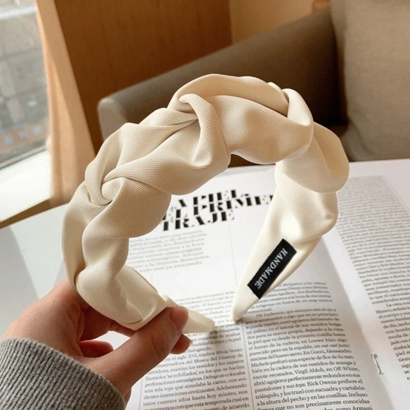 Top Trends: Fashion Hair Hoop Hair Bands For Women Girls Flower Solid Color Headbands Designer Wide Hairband Hair Accessories Headwear Shoppable Styles - Image 6