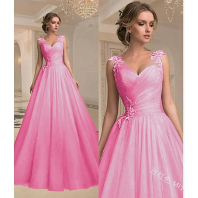 Top Trends: Guaze Prom Dress Long Evening Cocktail Mermaid Dress Sweet Girls Sleeveless A-line Wedding Party Dress Shoppable Styles