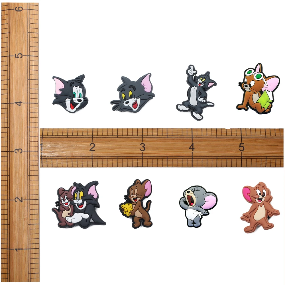 Top Trends: Single Sale 1pcs Cartoon Tom And Jerry Shoe Charms Shoes PVC Shoe Decoration Buckle Sneakers Gardden Sandals Accessories Shoppable Styles - Image 3