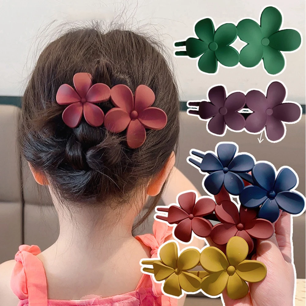 Top Trends: Frosted Flower Big Hair Clip Girls Hairpins Women Headwear Ponytail Acrylic Duckbill Clips Large Size Hair Claws Barrettes Shoppable Styles