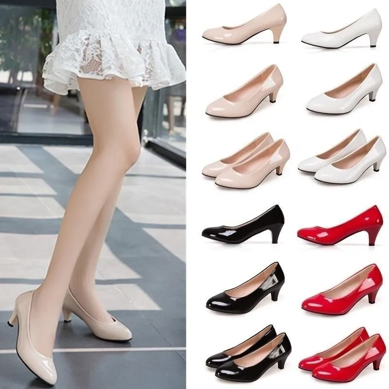 Top Trends: Female Pumps Nude Shallow Mouth Women Shoes Fashion Office Work Wedding Party Shoes Ladies Low Heel Shoes Woman Autumn Shoppable Styles