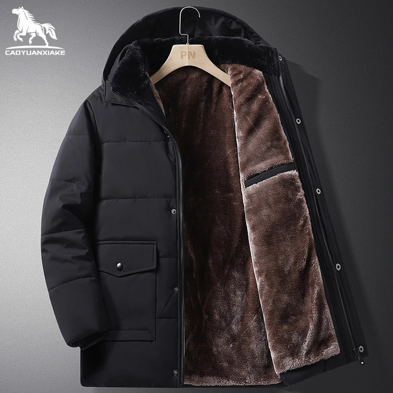 Top Trends: Winter Parka Men M-6XL 7XL 8XL New Jacket Mens Section Plus Velvet Thickening Hooded Coats Men&#039;s Casual Warm Jackets Coat 9986 Shoppable Styles