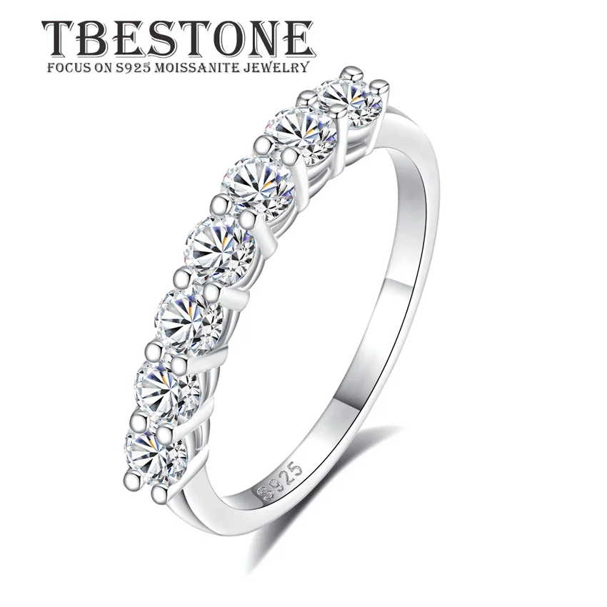 Top Trends: Tbestone 18k Gold Plated Silver 925 Moissanite Ring For Women 0.7ct 3.0mm D Color Vvs1 Certificated Brand Jewelry High Quality Shoppable Styles