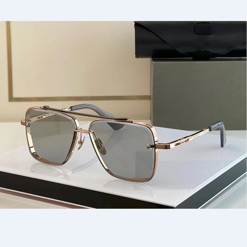 Top Trends: Original Premium Casual Gold Metal Frame Square Men Eyewear Polarized Vintage Business Fashion MACH SIX Women Unisex Sun Glasses Shoppable Styles