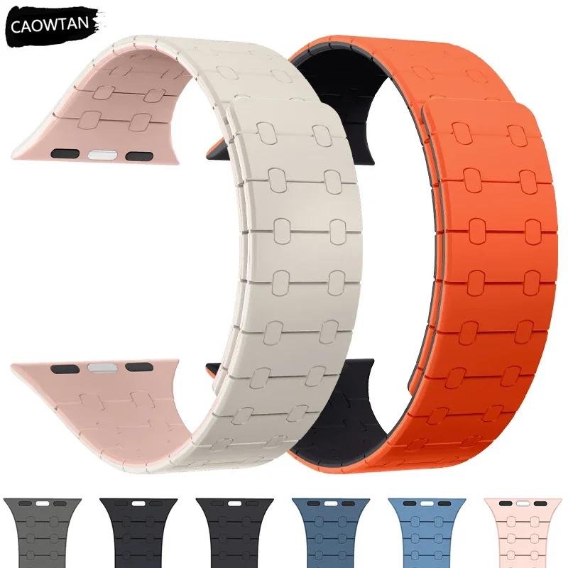 Top Trends: Silicone Magnetic Strap For Apple Watch Ultra2 Band 49mm 44mm 40mm 42mm 41mm 45mm Bracelet For IWatch Series 9 8 7 6 SE 5 4 38mm Shoppable Styles