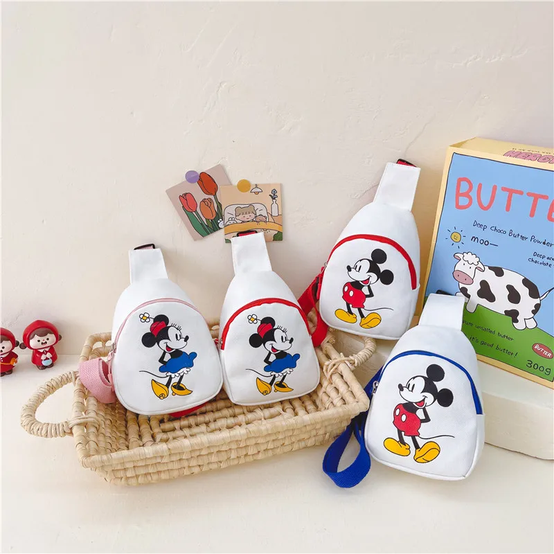 Top Trends: Disney Mickey Mouse Shoulder Bags Minnie Spiderman Frozen 2 Cartoon Chest Bag Portable Coin Purse Children Messenger Bag Gifts Shoppable Styles