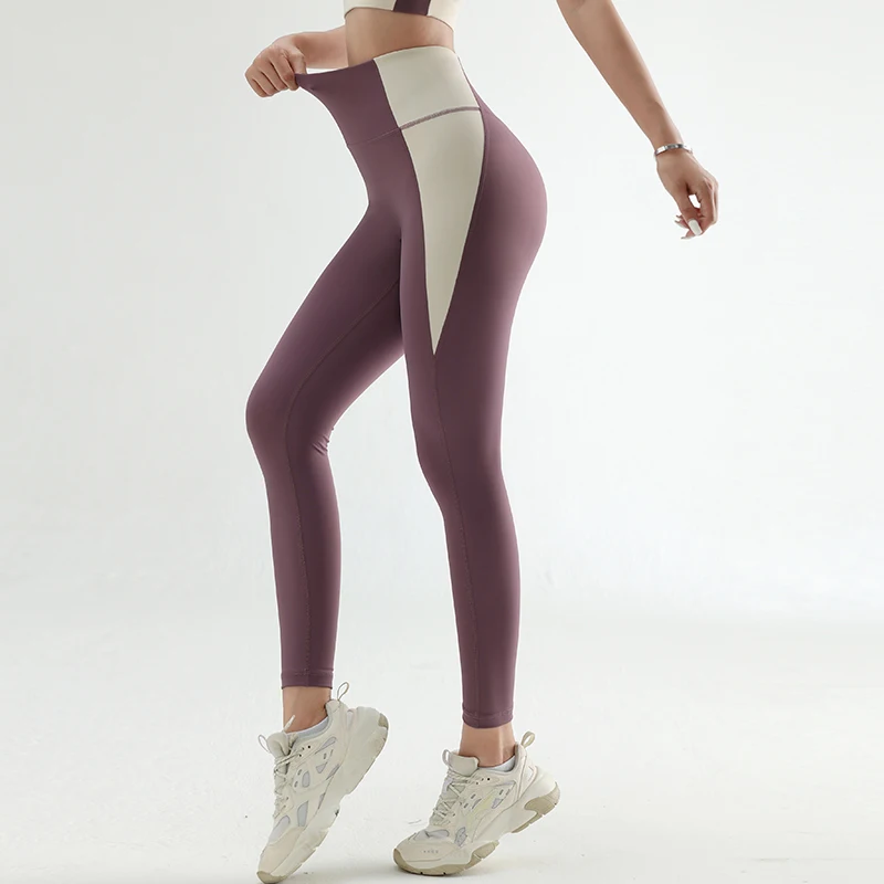 Top Trends: Gym Pants Yoga Running Nine Minute Pants Collision Color Bottoms High Waisted Skinny Women's Training Pants Quick Dry Bottoms Shoppable Styles