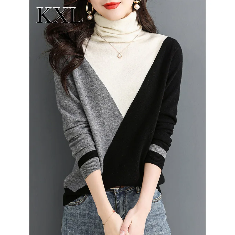 Top Trends: Women Knitwear Winter Turtleneck Loose Warm Comfortable Sweater Pullovers Lady Casual Simple Fashion Soft Knitted Top Shoppable Styles - Image 2