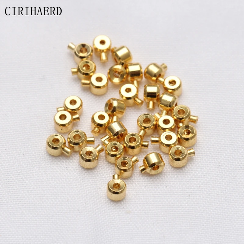 Top Trends: DIY Jewelry Accessories Positioning Clasp 14K Gold Plated Crimp Snap Button Bracelet End Clip Clasps Buckle For Jewelry Stopper Shoppable Styles