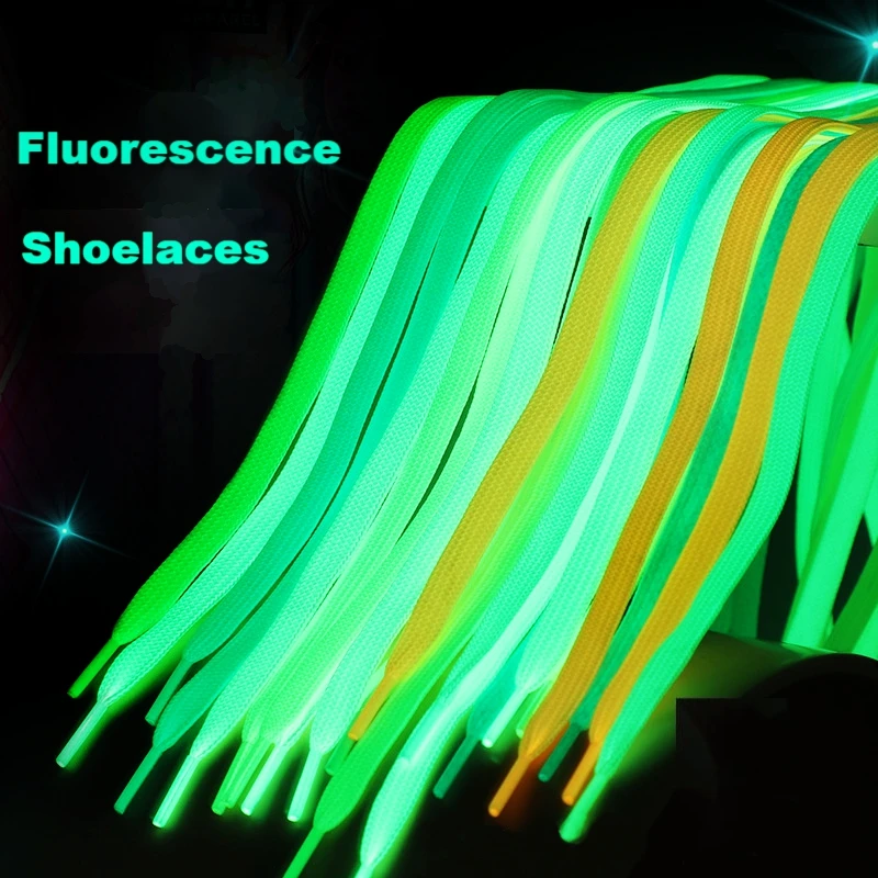 Top Trends: Luminous Shoelaces Flat Laces Sneakers Shoe Laces Glow In The Dark Night Color Fluorescent Shoelace 80 / 100 / 120 / 140cm Shoestrings Shoppable Styles