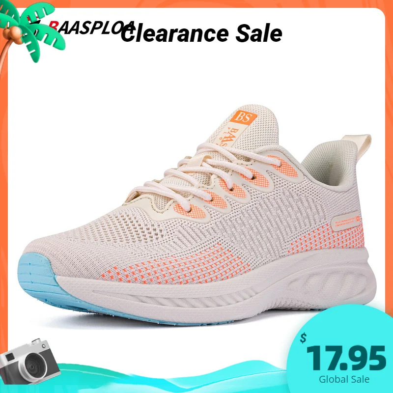 Top Trends: Baasploa 2023 Spring New Women Fashion Sneaker Comfortable Knit Running Shoes Female Tenis Sneaker Lightweight Casual Shoes Shoppable Styles