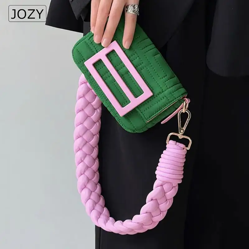 Top Trends: 2023 High Quality Mobile Phone Bag Chain Strip Mini Small Bag Woven Bag Armpit Bag Single Shoulder Messenger Small Square Bag Shoppable Styles - Image 2